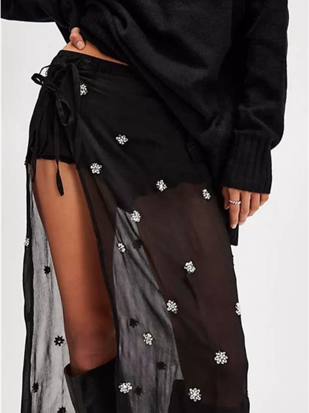 Free People Embellished Apron Sarong